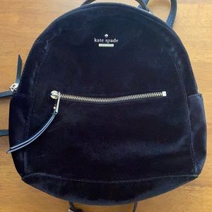 Kate spade mini velvet backpack